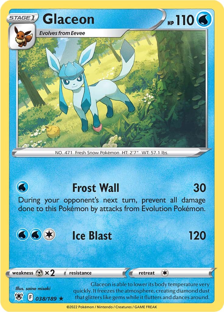 Glaceon (038/189) [Sword & Shield: Astral Radiance] | Mega City Incorporated