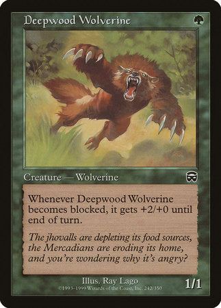 Deepwood Wolverine [Mercadian Masques] | Mega City Incorporated