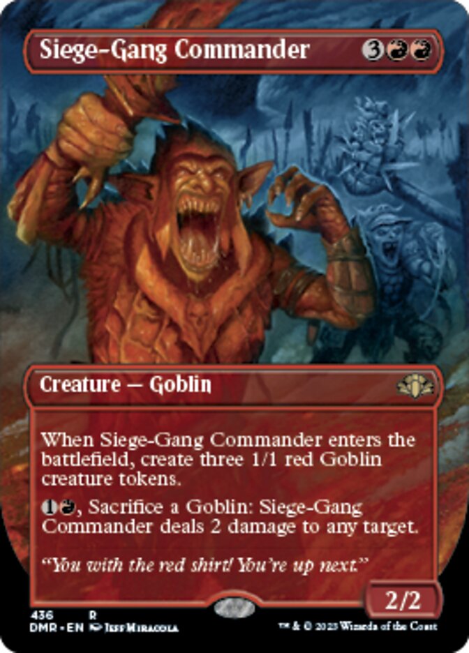 Siege-Gang Commander (Borderless Alternate Art) [Dominaria Remastered] | Mega City Incorporated