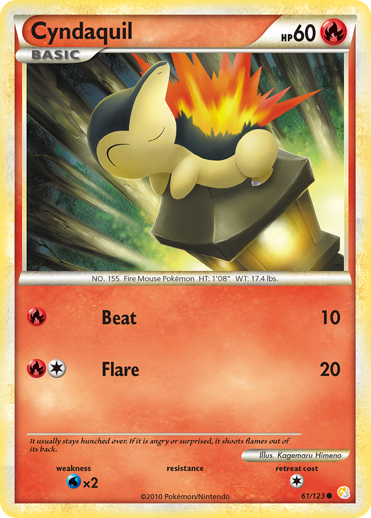 Cyndaquil (61/123) [HeartGold & SoulSilver: Base Set] | Mega City Incorporated