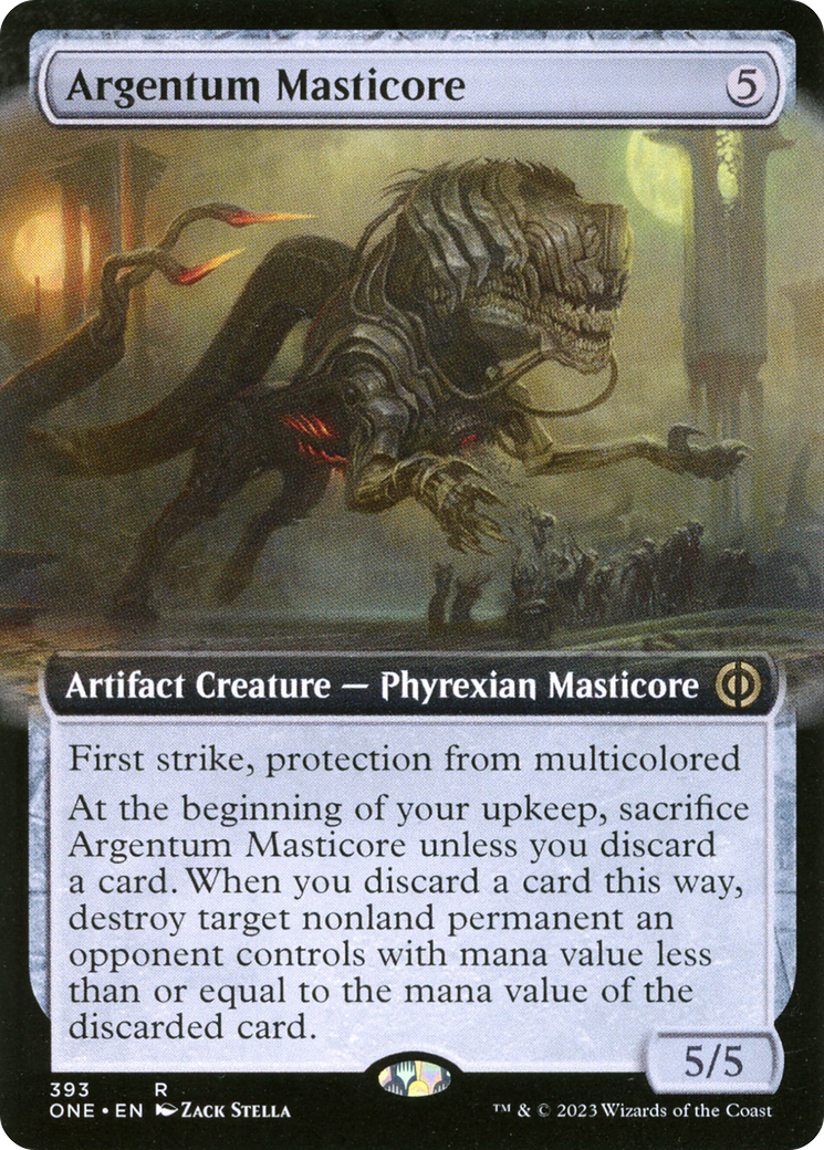 Argentum Masticore (Extended Art) [Phyrexia: All Will Be One] | Mega City Incorporated