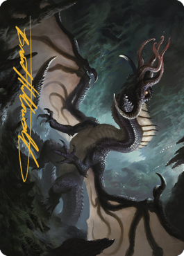 Brainstealer Dragon Art Card (Gold-Stamped Signature) [Commander Legends: Battle for Baldur's Gate Art Series] | Mega City Incorporated