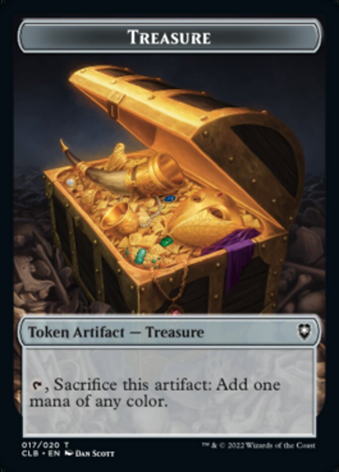 Treasure // Skeleton Double-sided Token [Commander Legends: Battle for Baldur's Gate Tokens] | Mega City Incorporated