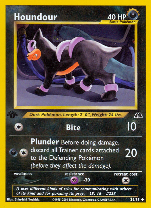 Houndour (39/75) [Neo Discovery 1st Edition] | Mega City Incorporated