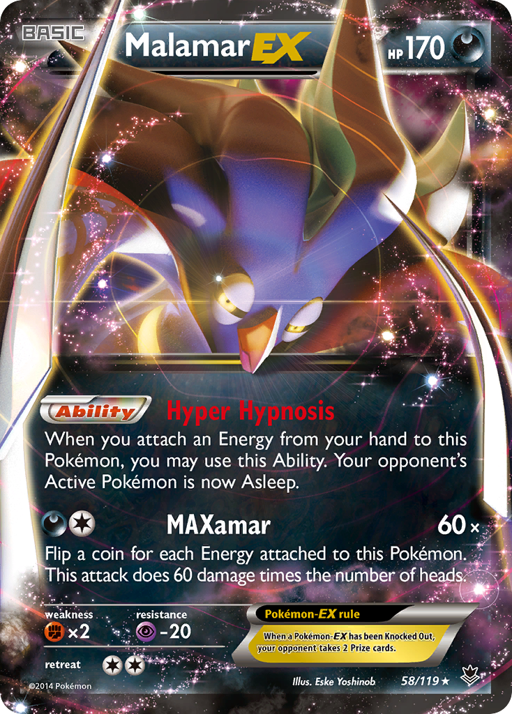 Malamar EX (58/119) [XY: Phantom Forces] | Mega City Incorporated