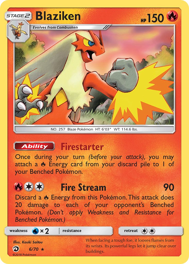 Blaziken (6/70) (Theme Deck Exclusive) [Sun & Moon: Dragon Majesty] | Mega City Incorporated