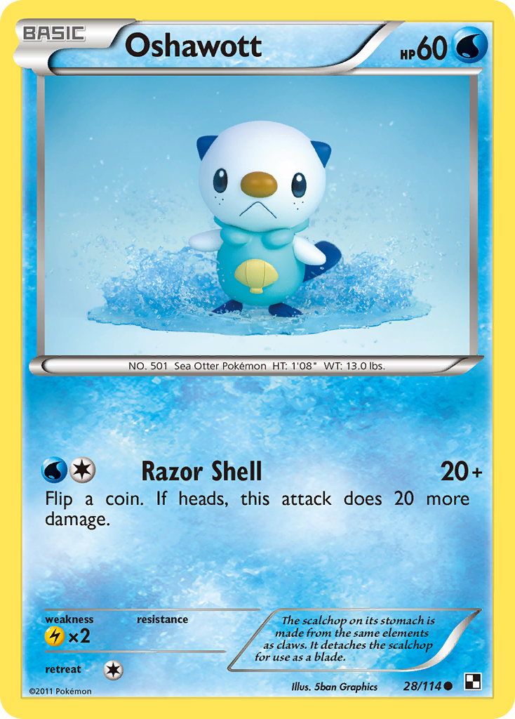 Oshawott (28/114) [Black & White: Base Set] | Mega City Incorporated