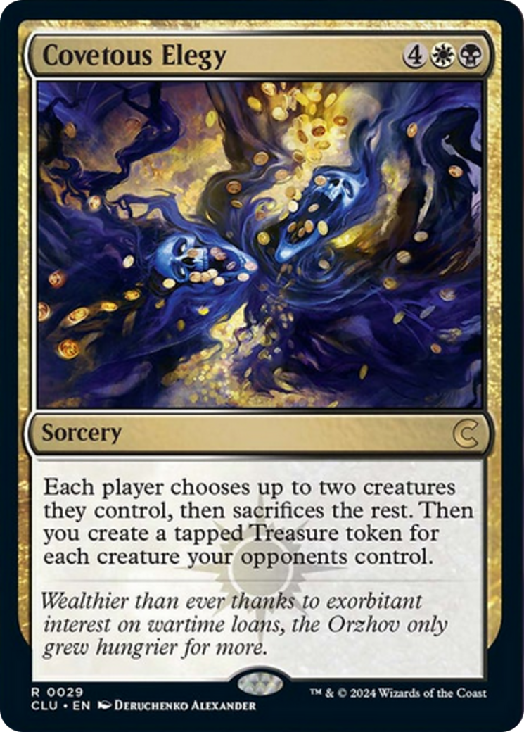 Covetous Elegy [Ravnica: Clue Edition] | Mega City Incorporated