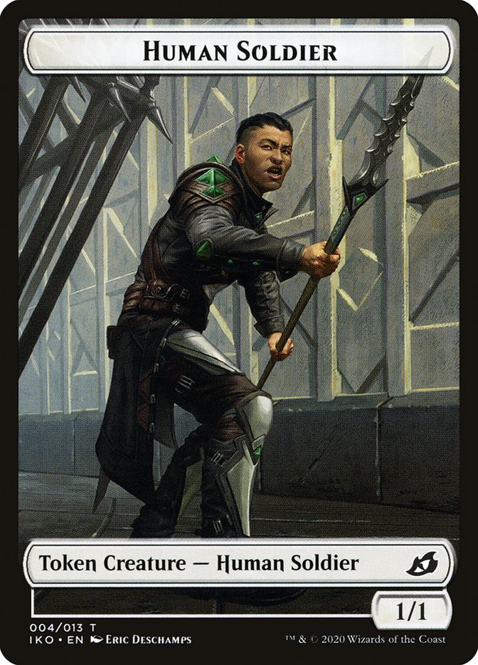 Human Soldier (004/013) [Ikoria: Lair of Behemoths Tokens] | Mega City Incorporated