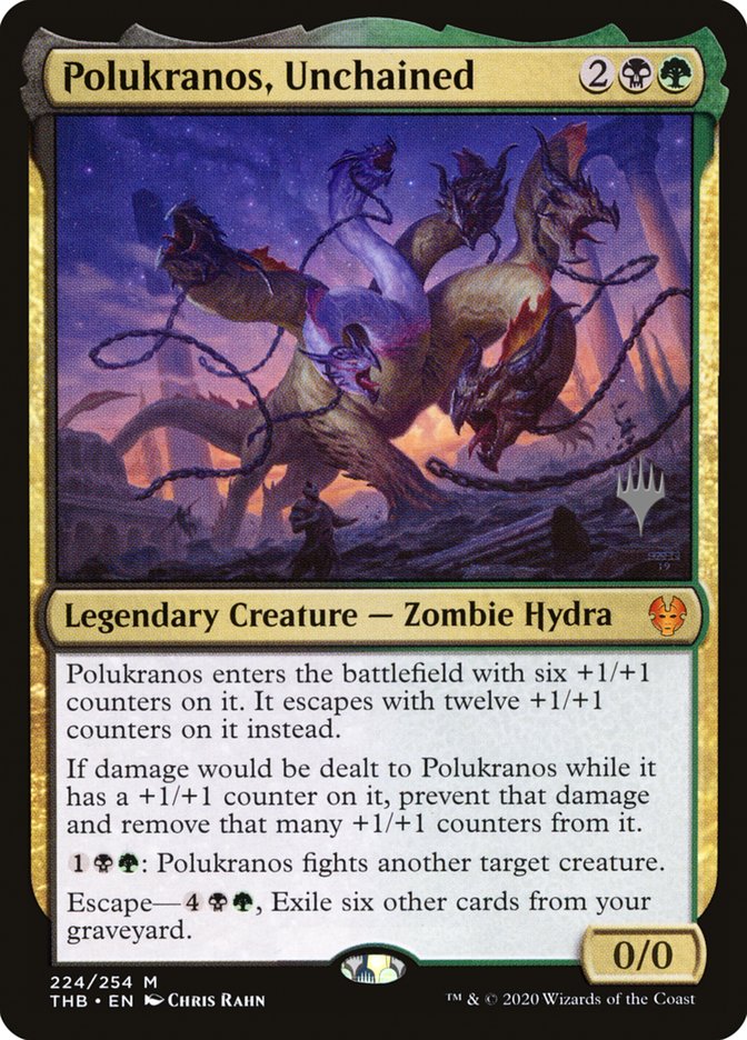 Polukranos, Unchained (Promo Pack) [Theros Beyond Death Promos] | Mega City Incorporated