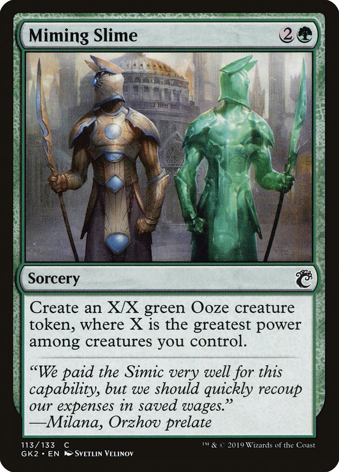 Miming Slime [Ravnica Allegiance Guild Kit] | Mega City Incorporated