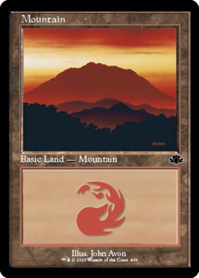 Mountain (409) (Retro) [Dominaria Remastered] | Mega City Incorporated