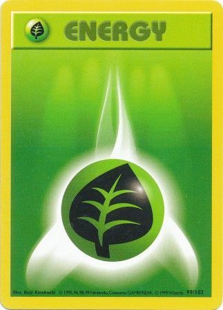 Grass Energy (99/102) [Base Set Shadowless Unlimited] | Mega City Incorporated