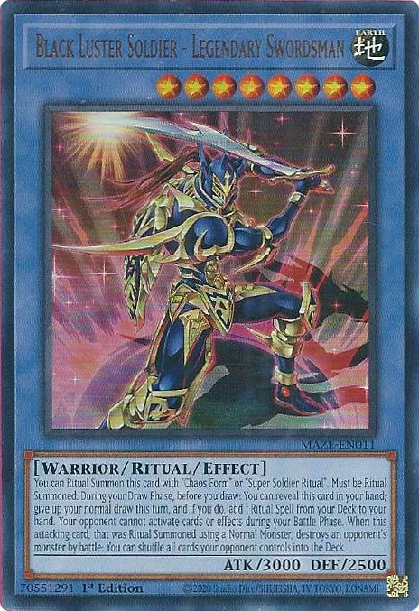 Black Luster Soldier - Legendary Swordsman [MAZE-EN011] Ultra Rare | Mega City Incorporated