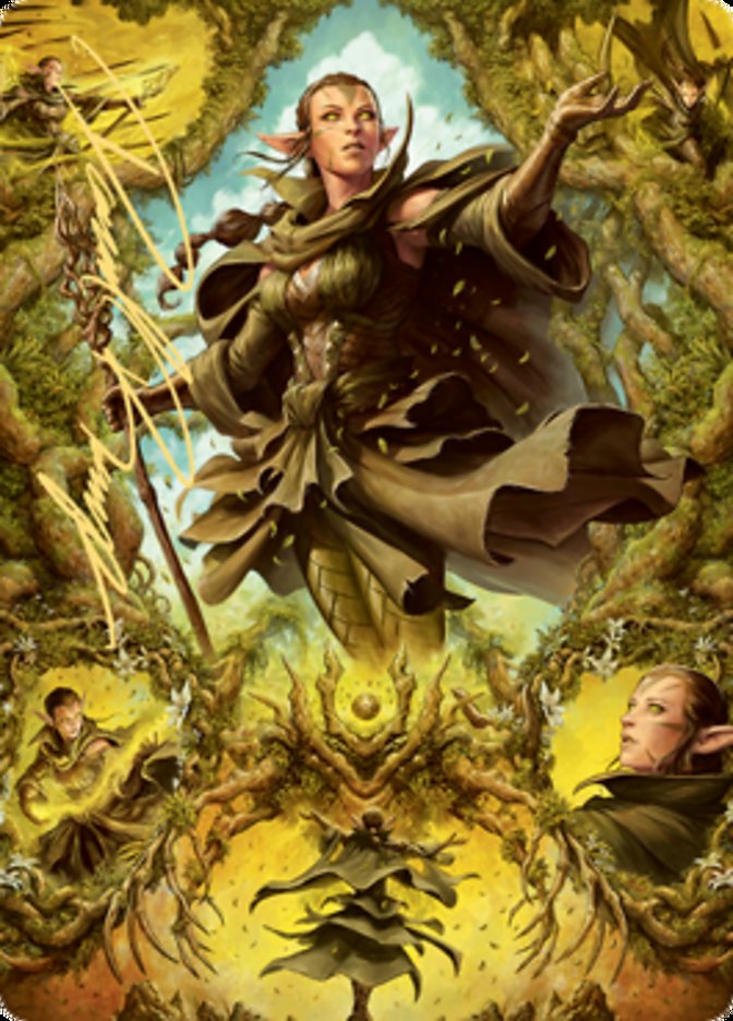 Nissa of Shadowed Boughs 2 Art Card (Gold-Stamped Signature) [Zendikar Rising Art Series] | Mega City Incorporated