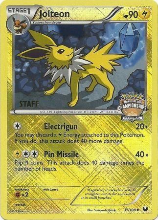 Jolteon (37/108) (Regional Championship 2013 Promo Staff) [Black & White: Dark Explorers] | Mega City Incorporated