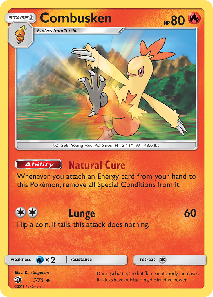 Combusken (5/70) [Sun & Moon: Dragon Majesty] | Mega City Incorporated