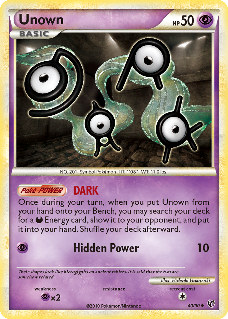 Unown (40/90) [HeartGold & SoulSilver: Undaunted] | Mega City Incorporated