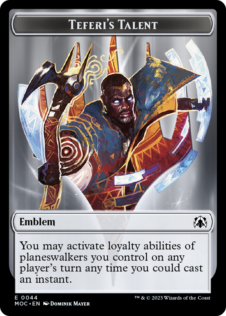 Teferi's Talent Emblem [March of the Machine Commander Tokens] | Mega City Incorporated