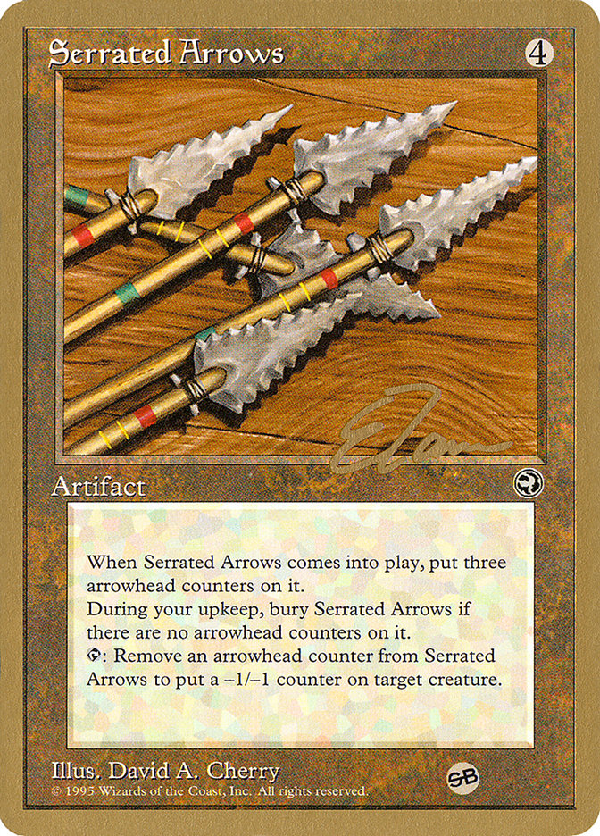 Serrated Arrows (Eric Tam) (SB) [Pro Tour Collector Set] | Mega City Incorporated