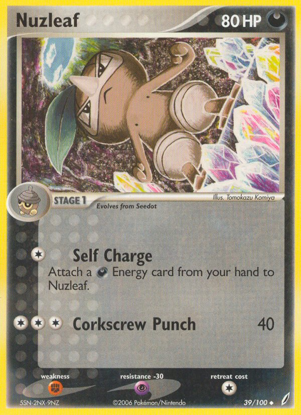 Nuzleaf (39/100) [EX: Crystal Guardians] | Mega City Incorporated