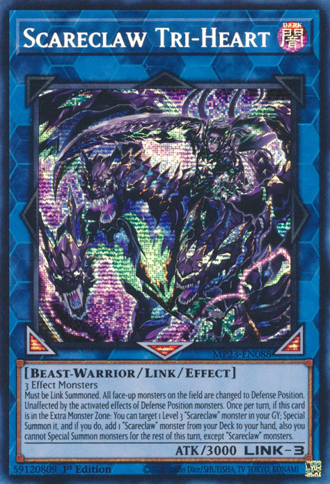 Scareclaw Tri-Heart [MP23-EN088] Prismatic Secret Rare | Mega City Incorporated