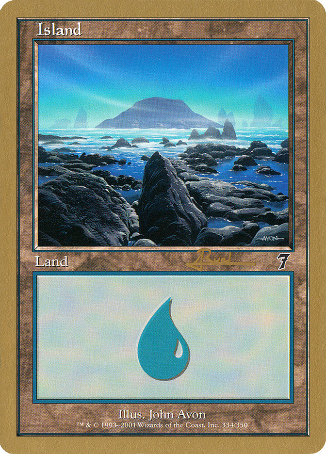 Island (ar334) (Antoine Ruel) [World Championship Decks 2001] | Mega City Incorporated