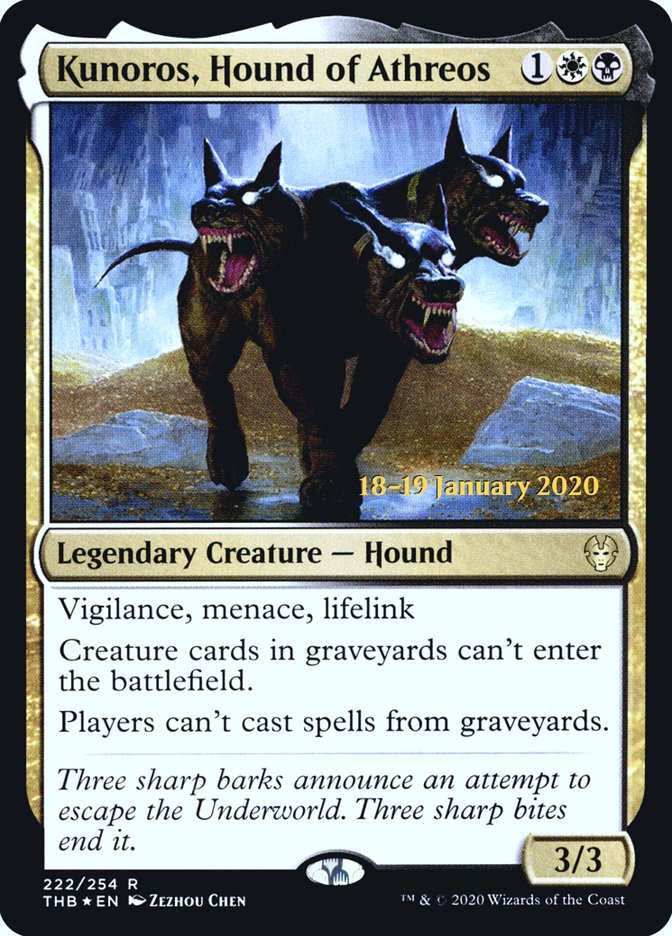 Kunoros, Hound of Athreos [Theros Beyond Death Prerelease Promos] | Mega City Incorporated