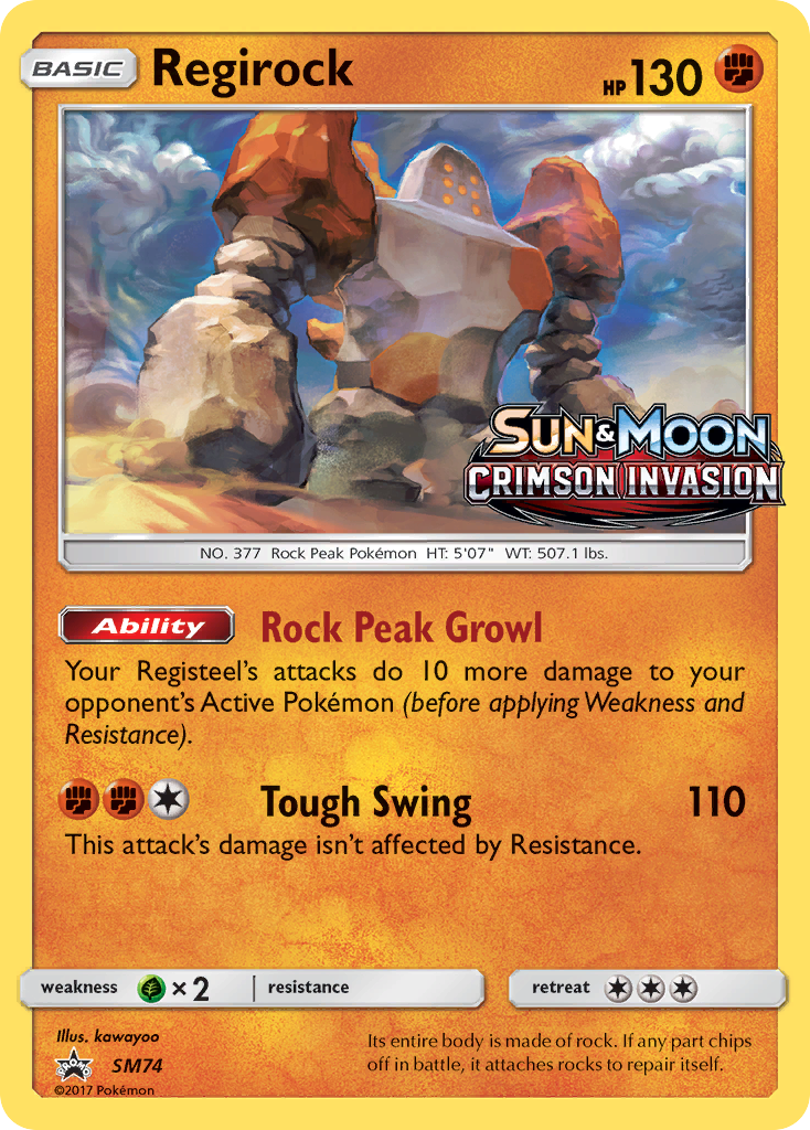 Regirock (SM74) [Sun & Moon: Black Star Promos] | Mega City Incorporated