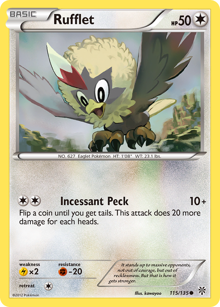 Rufflet (115/135) [Black & White: Plasma Storm] | Mega City Incorporated