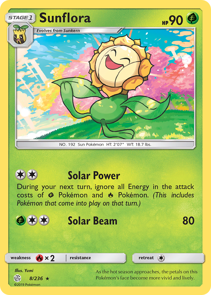 Sunflora (8/236) [Sun & Moon: Cosmic Eclipse] | Mega City Incorporated