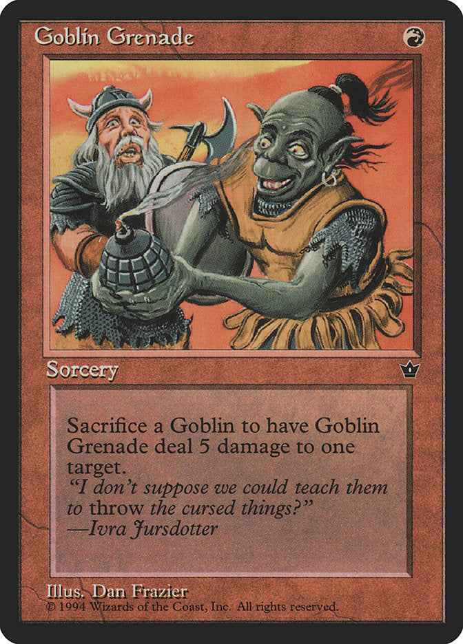 Goblin Grenade (Dan Frazier) [Fallen Empires] | Mega City Incorporated