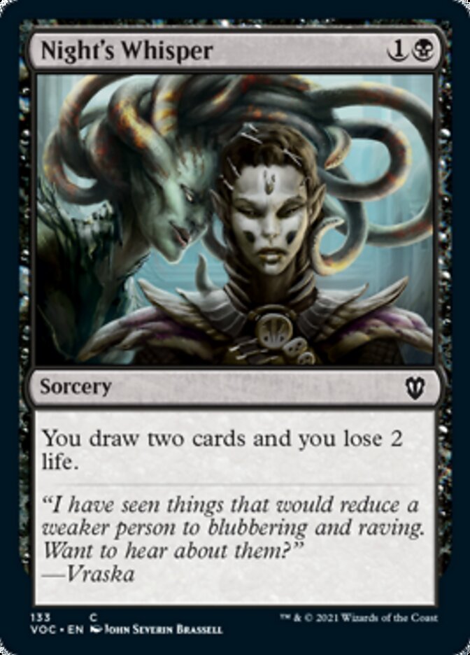 Night's Whisper [Innistrad: Crimson Vow Commander] | Mega City Incorporated