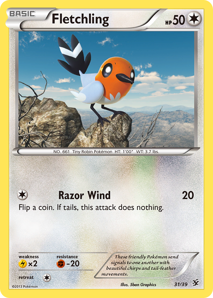 Fletchling (31/39) [XY: Kalos Starter Set] | Mega City Incorporated