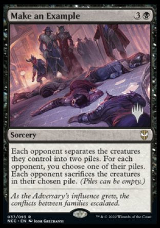 Make an Example (Promo Pack) [Streets of New Capenna Commander Promos] | Mega City Incorporated