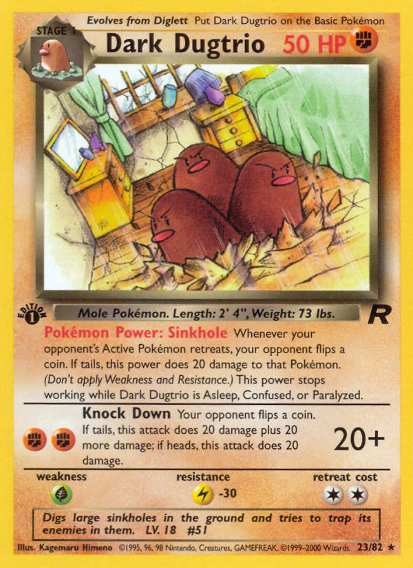 Dark Dugtrio (23/82) [Team Rocket 1st Edition] | Mega City Incorporated