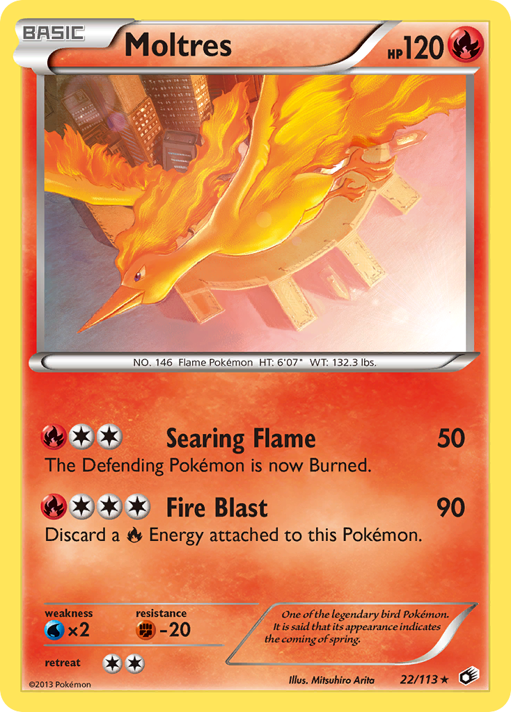 Moltres (22/113) [Black & White: Legendary Treasures] | Mega City Incorporated