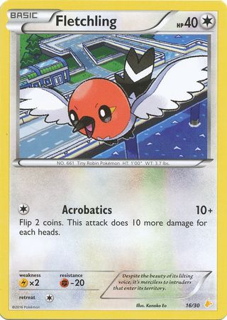 Fletchling (16/30) [XY: Trainer Kit 3 - Pikachu Libre] | Mega City Incorporated