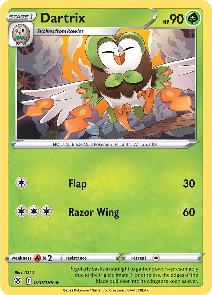 Dartrix (020/189) [Sword & Shield: Astral Radiance] | Mega City Incorporated