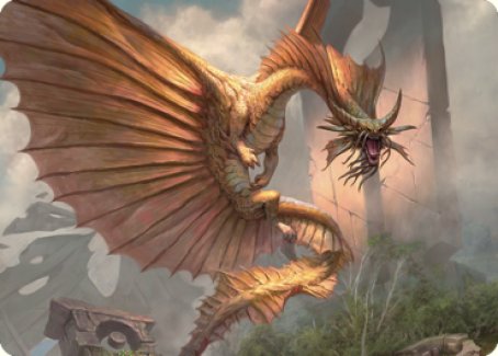 Ancient Gold Dragon Art Card (28) [Commander Legends: Battle for Baldur's Gate Art Series] | Mega City Incorporated