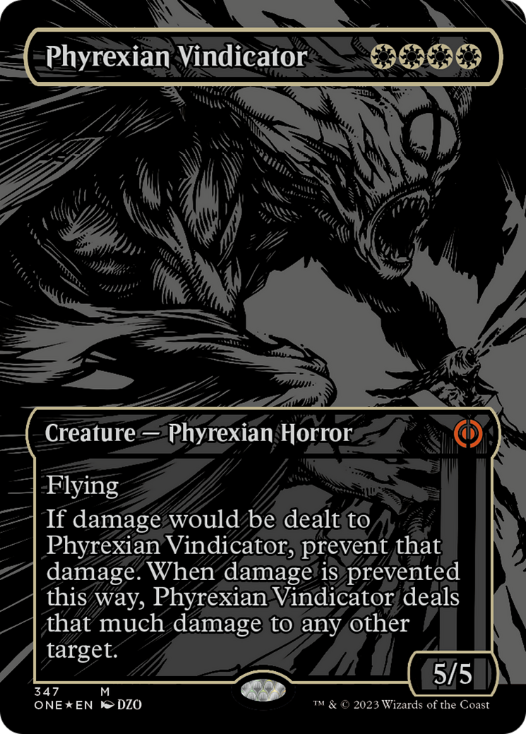 Phyrexian Vindicator (Oil Slick Raised Foil) [Phyrexia: All Will Be One] | Mega City Incorporated