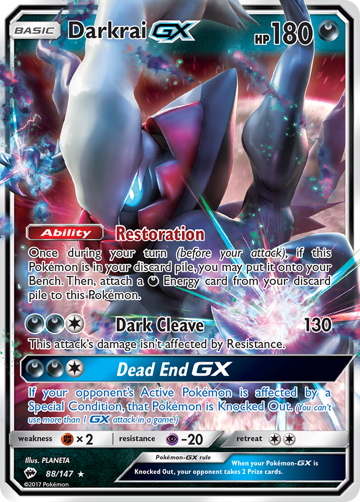 Darkrai GX (88/147) [Sun & Moon: Burning Shadows] | Mega City Incorporated