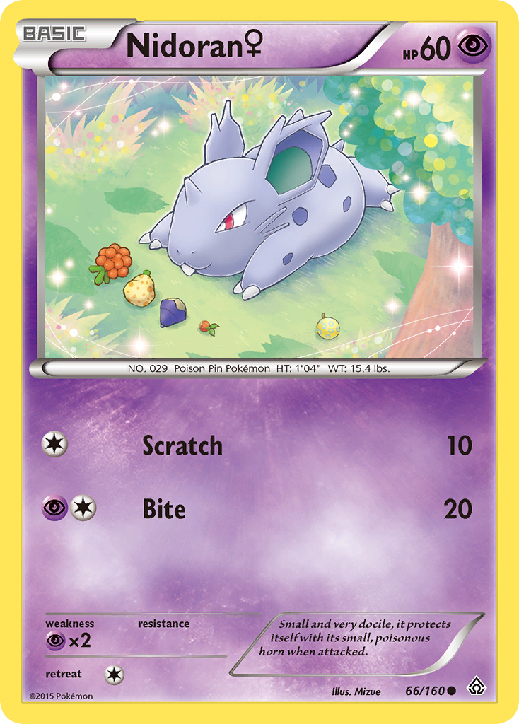 Nidoran (66/160) (Female) [XY: Primal Clash] | Mega City Incorporated