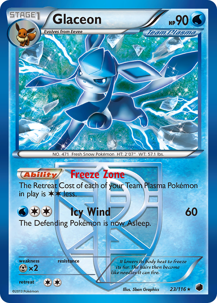 Glaceon (23/116) [Black & White: Plasma Freeze] | Mega City Incorporated