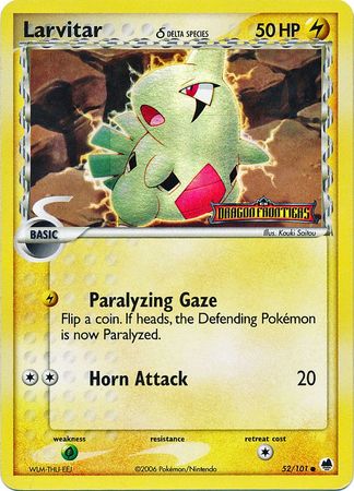 Larvitar (52/101) (Delta Species) (Stamped) [EX: Dragon Frontiers] | Mega City Incorporated