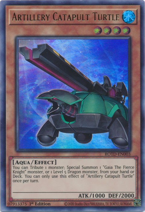 Artillery Catapult Turtle [ROTD-EN003] Ultra Rare | Mega City Incorporated