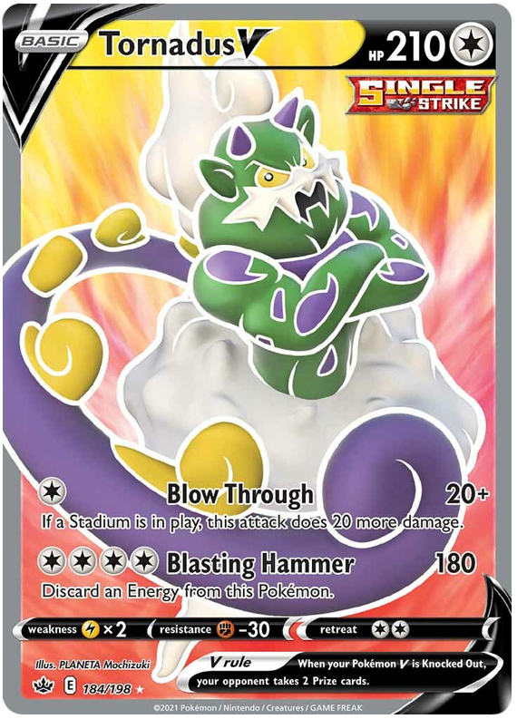 Tornadus V (184/198) [Sword & Shield: Chilling Reign] | Mega City Incorporated