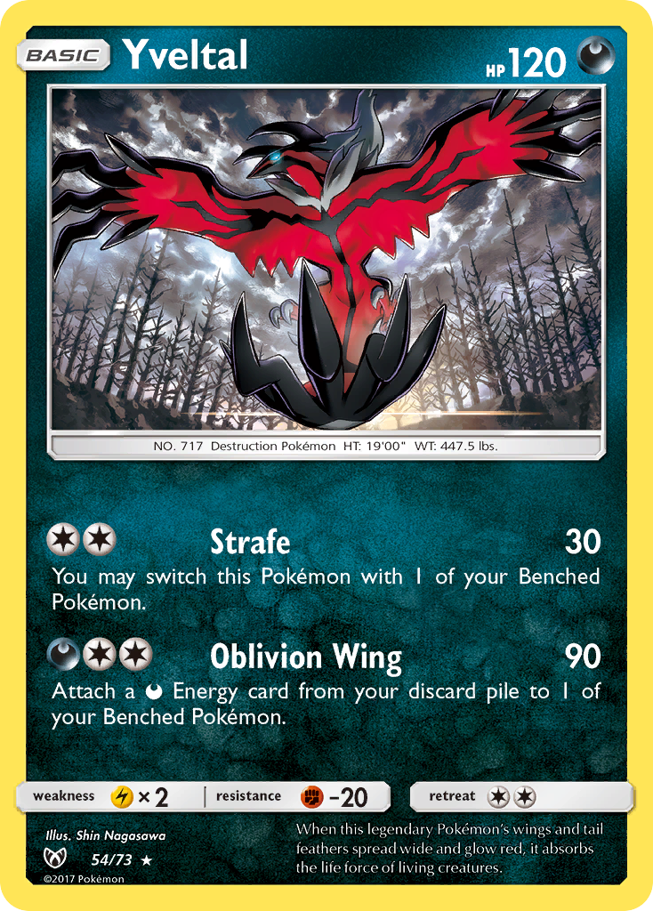 Yveltal (54/73) [Sun & Moon: Shining Legends] | Mega City Incorporated