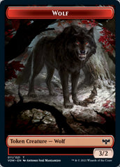 Wolf (011) // Treasure Double-sided Token [Innistrad: Crimson Vow Tokens] | Mega City Incorporated