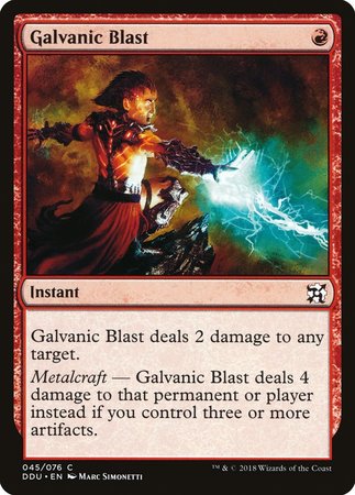 Galvanic Blast [Duel Decks: Elves vs. Inventors] | Mega City Incorporated